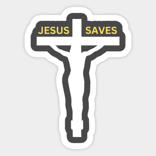 Jesus on the cross Sticker